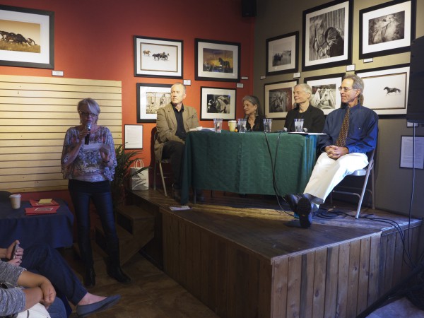 Publisher Deborah Parrish Snyder introducing the speakers for the evening. Photo by Lisa Law. 