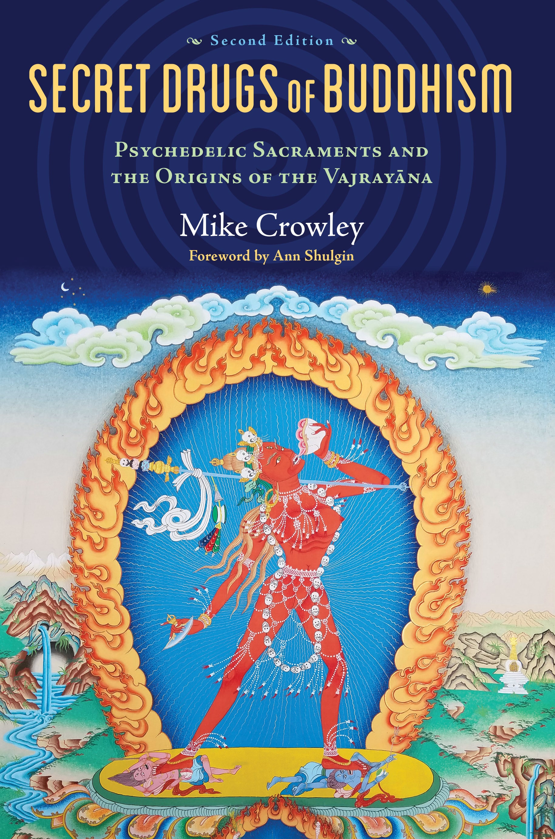 Cover Art of 2nd Edition of Secret Drugs of Buddhism by Michael Crowley 